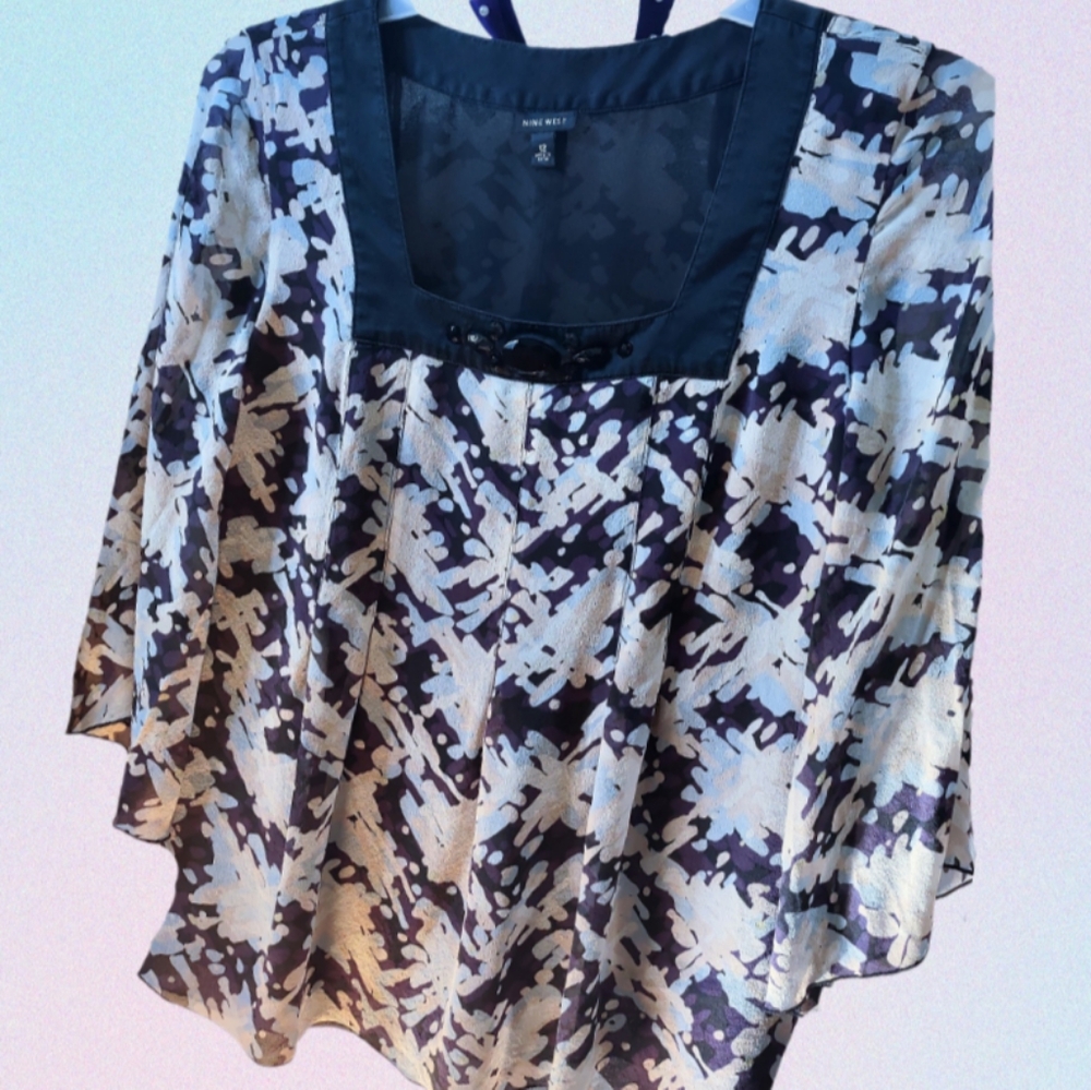 Headband FREE w/ Nine West 190% Silk Embellished Blouse - Picture 6 of 16